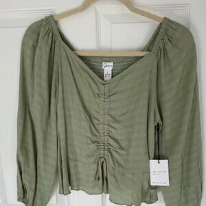 Ladies Sage Green Romantic Top NWT Large